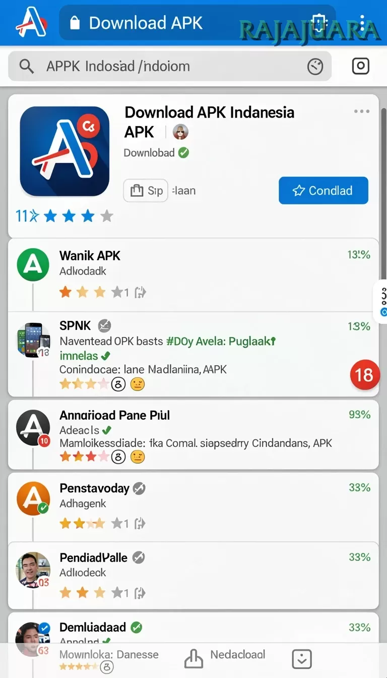 Cuplikan layar IDRKING — menu navigasi